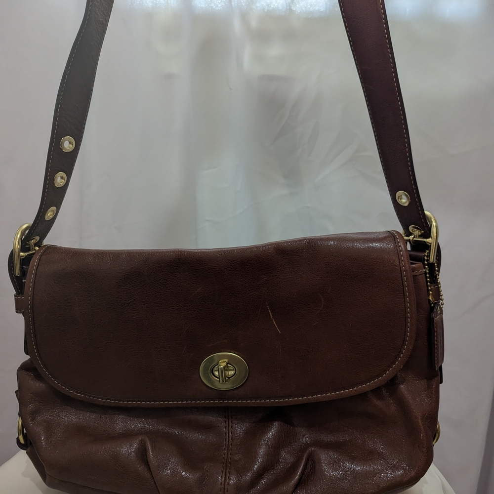 Vintage Coach Legacy F15170 Brown Leather Shoulder Bag